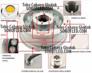 Lampu Air Mancur LED 12watt RGB